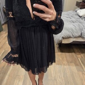 Elegant Black Lace Dress